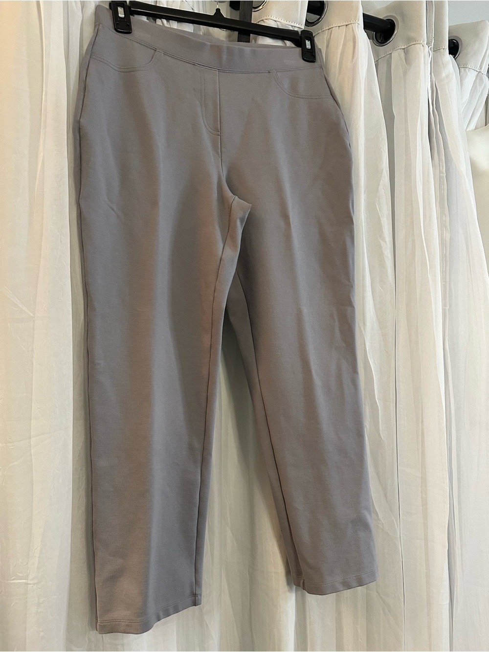 Susan Graver women’s Classic Stretch Grey Pants - Picture 2 of 8